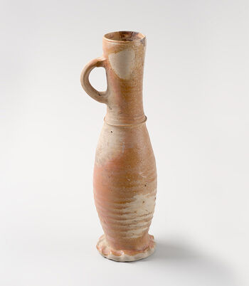 Ceramic pitchers and mugs were imported from the Holy Roman Empire from around 1300 onward. In medieval Norway, such pitchers were mostly reserved for the rich in the towns, such as merchants, the nobility, and the clergy in monasteries and churches.&amp;#160; Ceramic jug, found in Bispevika in Oslo, Norway. From Siegburg, Germany. 1350-1550.