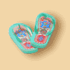 Plastic sandals, imported from China. These are are the cheapest and most commonly used footwear in Mali and Senegal.