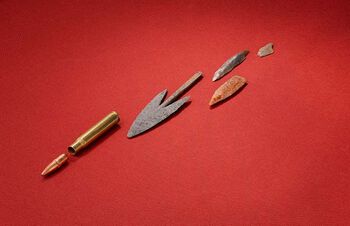 Hunting equipment from various times.