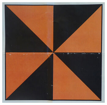 Brown ,Rectangle ,Triangle ,Orange ,Wood.