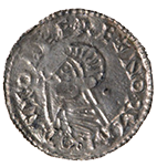 Close-up of a coin.