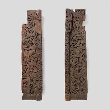 Stave church portal from approximately 1200. From Hylestad, Setesdal in Aust-Agder. C4321.