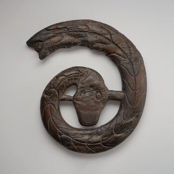 This is the real serpent's head from the Oseberg ship, the world's best preserved Viking ship. It has never before been displayed in an exhibition due to it's fragile state.&amp;#160; View in a large format .