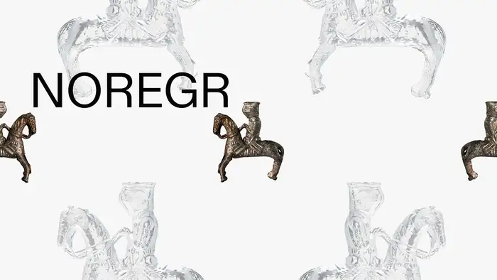 Small figure of a knight sitting on a horse.
