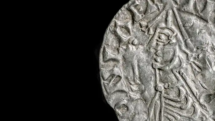 Close up of a coin
