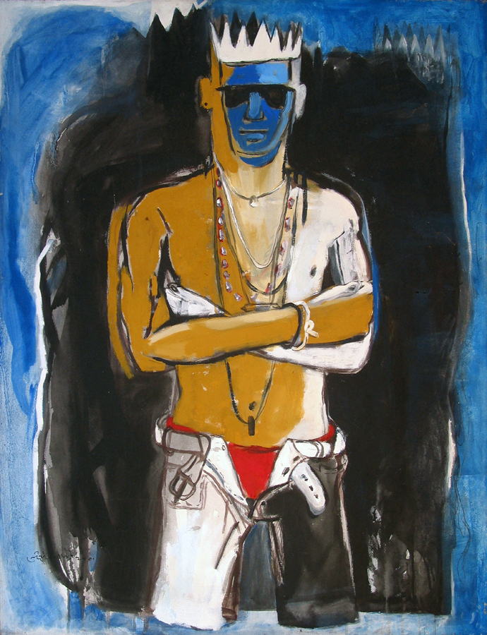 Bildet kan inneholde: blå, maling, kunst, moderne kunst, kunstverk.