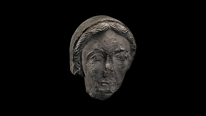 A portrait of an elderly woman