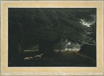 Anker, 1799: Et banjan tre. (Kat.nr. 4414) Akvarell og gouache på papir. Indremål: 29 x 43,9. Ytremål: 38 x 52.