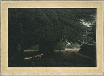 Anker, 1799: Et banjan tre. (Kat.nr. 4414) Akvarell og gouache på papir. Indremål: 29 x 43,9. Ytremål: 38 x 52.