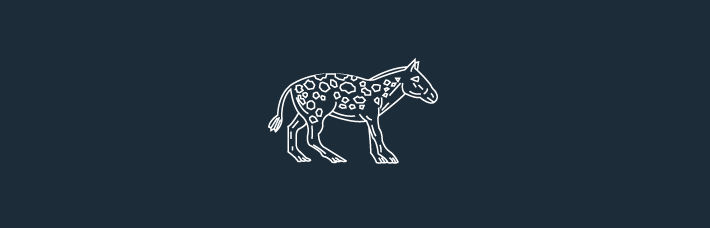 Illustrasjon av en forhistorisk hesterase - Hyracoterium