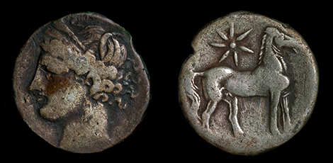 Tetradrakme i sølv Karthago