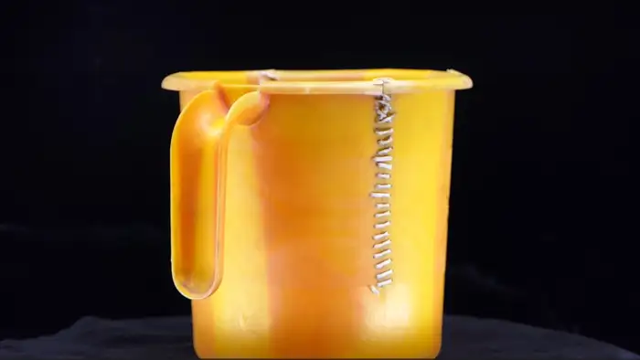 A yellow plastic cup