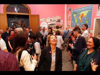 EuroPride 2014: Pride- utstillingen på Historisk museum med en glad kurator Lill-Ann Chepstow-Lusty.